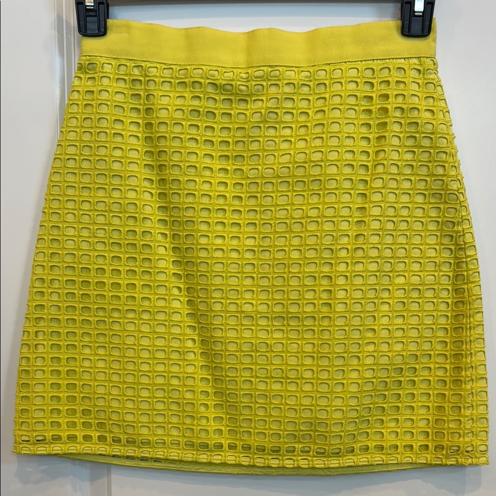 LOFT Yellow Pencil Mini Skirt for Cocktail Events